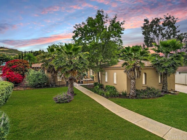 1455 Independence Way, Vista, CA 92084 - view of yard at dusk
