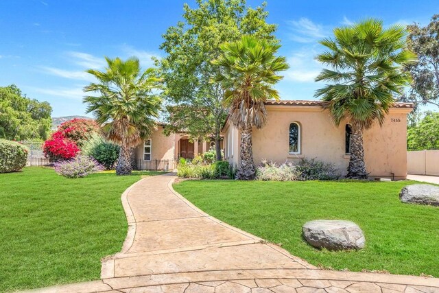 1455 Independence Way, Vista, CA 92084 - mediterranean / spanish-style home with stucco siding and a tile roof