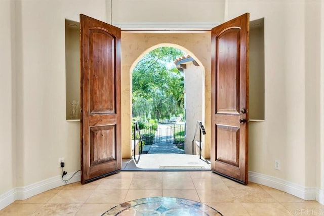1455 Independence Way, Vista, CA 92084 - entryway featuring light tile patterned flooring, healthy amount of natural light, and baseboards