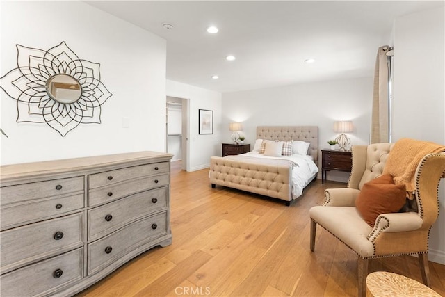 23721 Sarda Rd, Valencia, CA 91355 - bedroom with light wood-style floors and recessed lighting