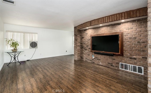 25176 Wendy Way, Moreno Valley, CA 92551 - unfurnished living room with dark wood-style flooring and baseboards