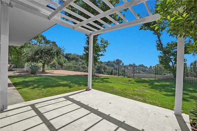 view of patio / terrace with a pergola