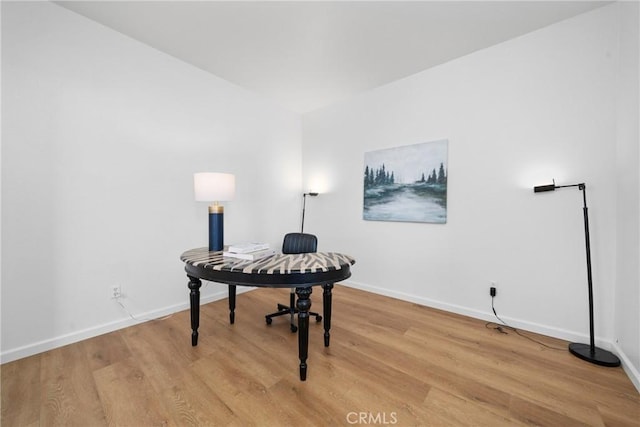225 Caldera Ln, Hemet, CA 92545 - office area with baseboards and light wood-type flooring