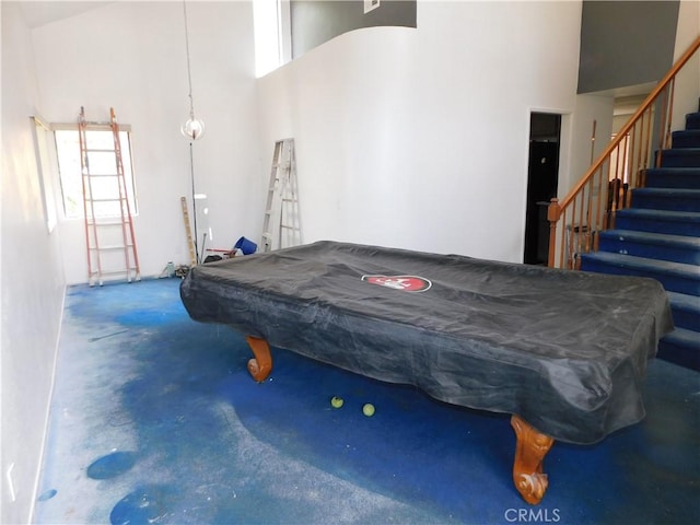 10755 Jasper Ave, Redlands, CA 92374 - rec room featuring billiards and a towering ceiling