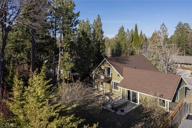 view from above of property