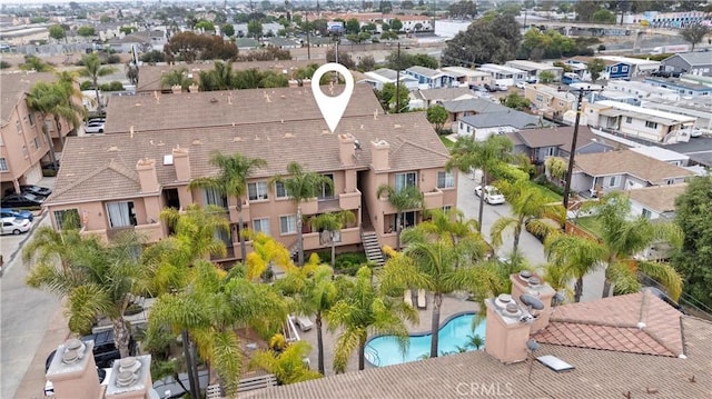 21848 S Vermont Ave Unit 6, Torrance, CA 90502 - aerial view of residential area featuring a pool area
