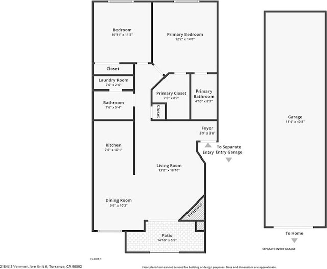 21848 S Vermont Ave Unit 6, Torrance, CA 90502 - view of home floor plan