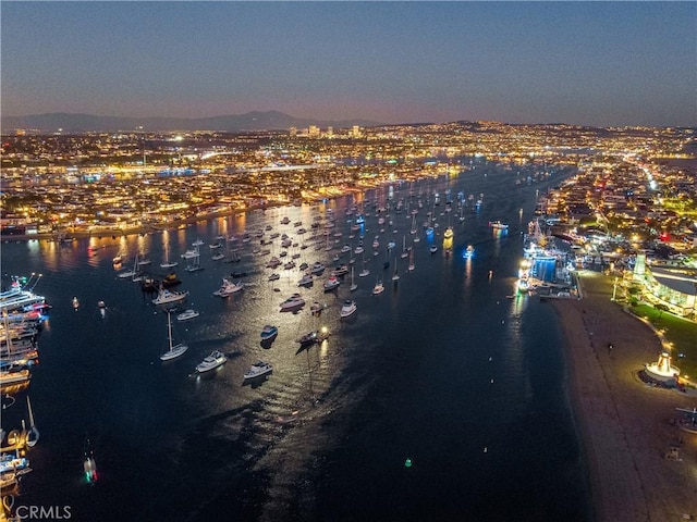 270 Cagney Ln Unit 215, Newport Beach, CA 92663 - aerial view at dusk of a water view