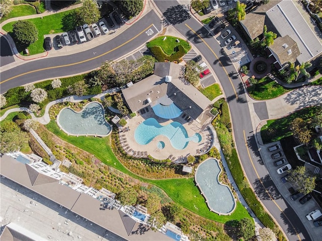 270 Cagney Ln Unit 215, Newport Beach, CA 92663 - aerial view of property's location featuring a pool area