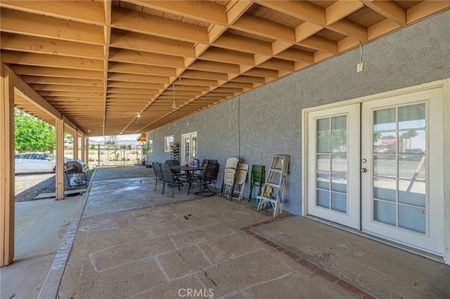 38740 25th St E, Palmdale, CA 93550 - view of patio with french doors and outdoor dining area