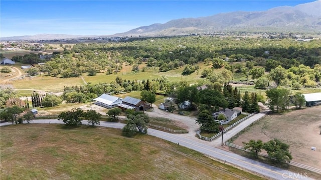 aerial view of a mountainous background
