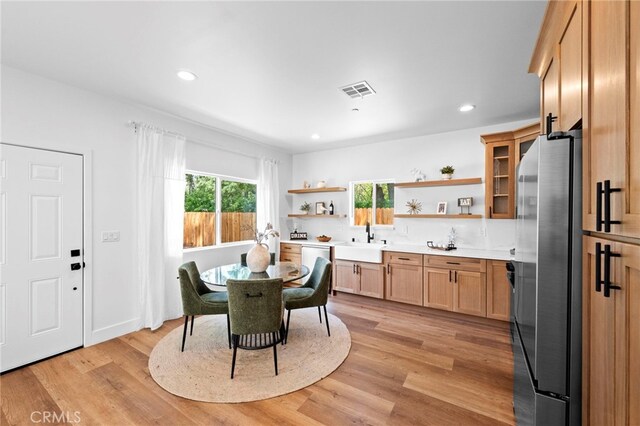 160 S Altadena Dr, Pasadena, CA 91107 - dining area with light wood-style flooring and recessed lighting