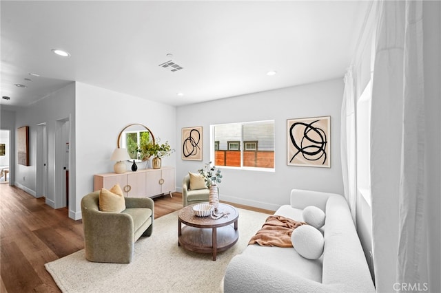 160 S Altadena Dr, Pasadena, CA 91107 - living area featuring wood finished floors, baseboards, and recessed lighting