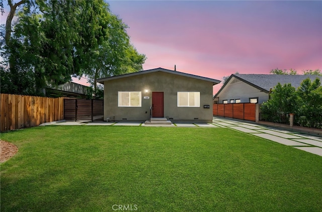 160 S Altadena Dr, Pasadena, CA 91107 - view of front facade featuring a patio area, stucco siding, crawl space, and entry steps