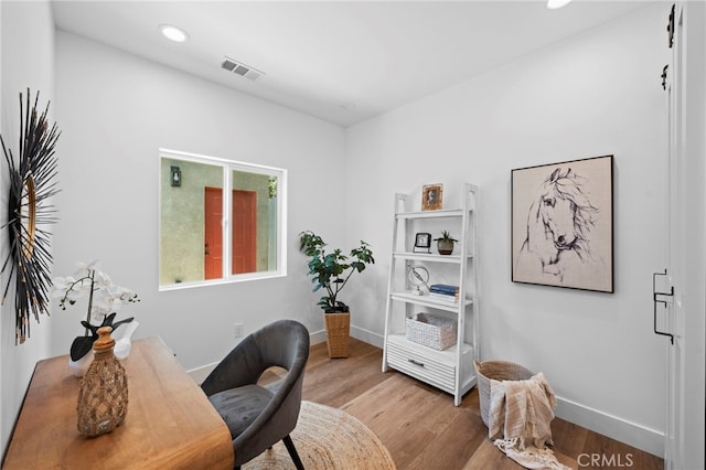 160 S Altadena Dr, Pasadena, CA 91107 - home office featuring wood finished floors, baseboards, and recessed lighting