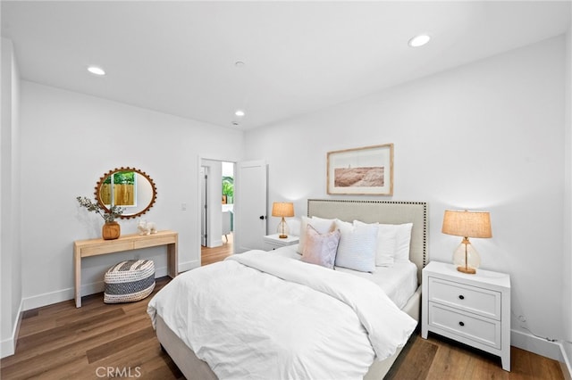 160 S Altadena Dr, Pasadena, CA 91107 - bedroom featuring recessed lighting, dark wood-type flooring, and baseboards