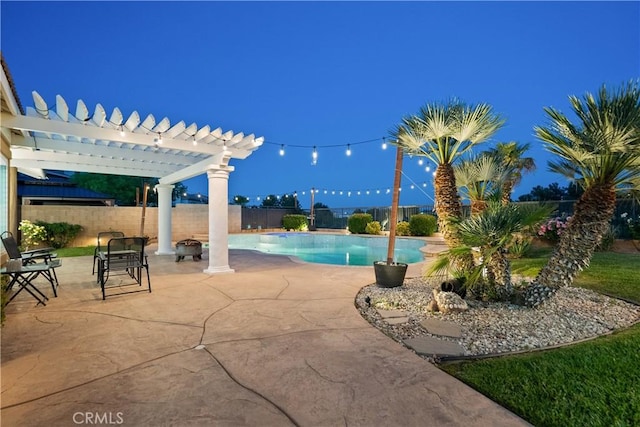 4064 Prestwick Ln, Palmdale, CA 93551 - view of swimming pool featuring a pergola, a fenced backyard, and a patio