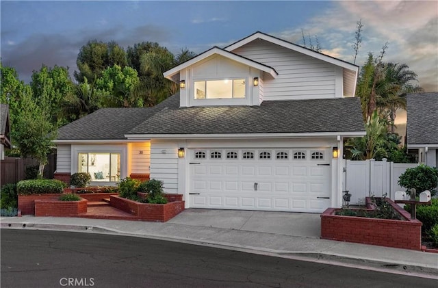 30 Yorktown, Irvine, CA 92620 - view of front of property featuring driveway, fence, and roof with shingles