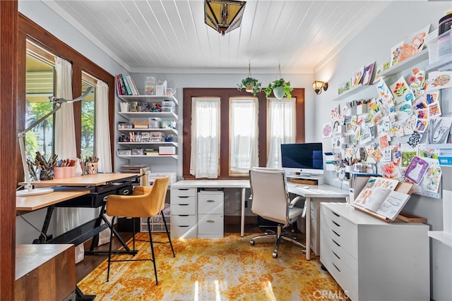 1719 Monte Vista St, Pasadena, CA 91106 - office featuring finished concrete flooring and ornamental molding