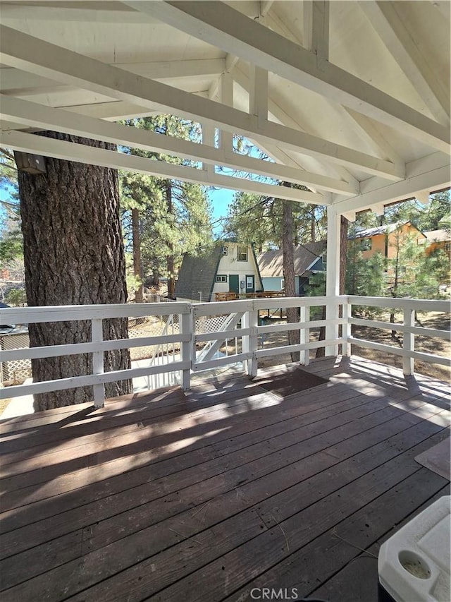 33337 Holcomb Creek Dr, Green Valley Lake, CA 92341 - view of wooden deck