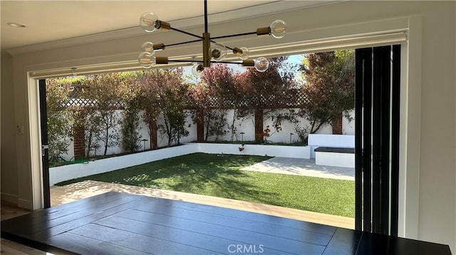 12539 Presnell St, Los Angeles, CA 90066 - entryway with a chandelier and plenty of natural light