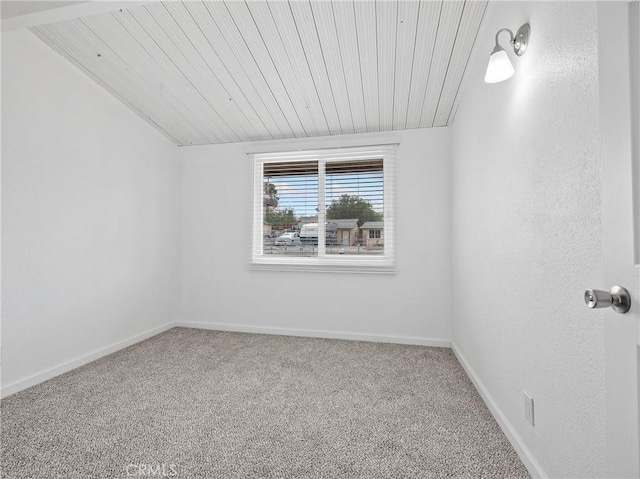 15533 Heartsease Ln, Victorville, CA 92395 - carpeted spare room featuring baseboards and wood ceiling