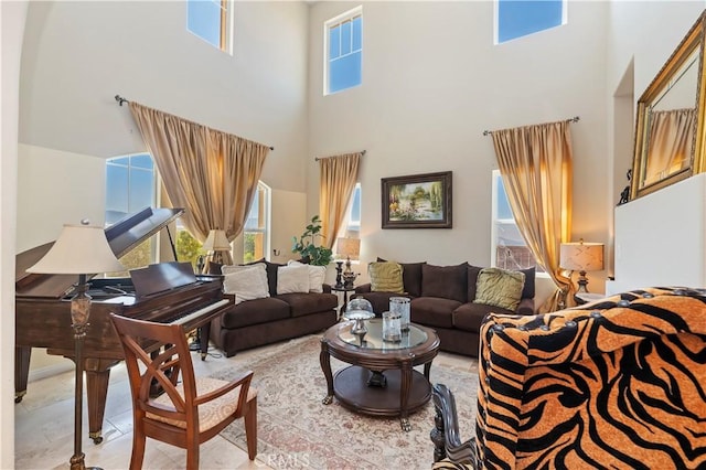 16418 Village Meadow Dr, Riverside, CA 92503 - living room featuring a high ceiling