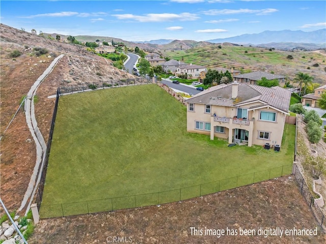 16418 Village Meadow Dr, Riverside, CA 92503 - view from above of property with a mountainous background