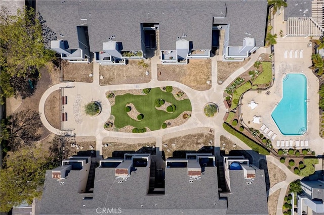 777 S Citrus Ave Unit 266, Azusa, CA 91702 - aerial view of property and surrounding area with a pool