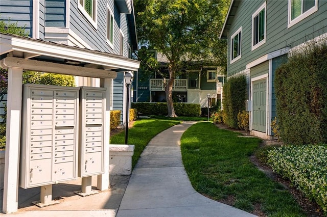 surrounding community featuring mail area