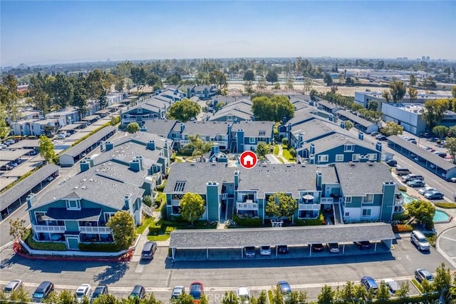 aerial view of residential area