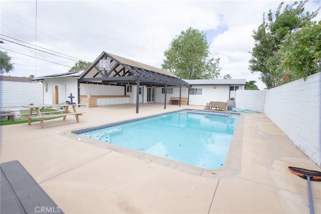 12842 Elizabeth Way, Tustin, CA 92780 - view of pool with a patio, a fenced backyard, and a gazebo