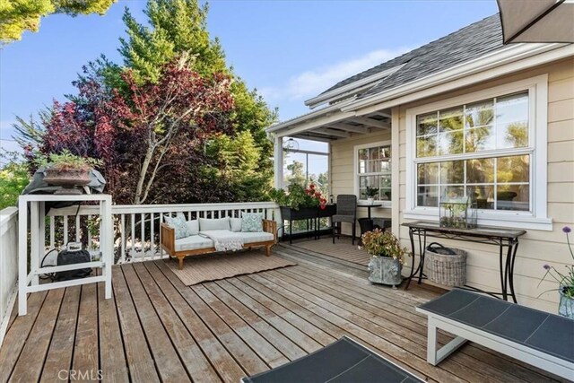 3061 Wood Dr, Cambria, CA 93428 - deck featuring outdoor lounge area