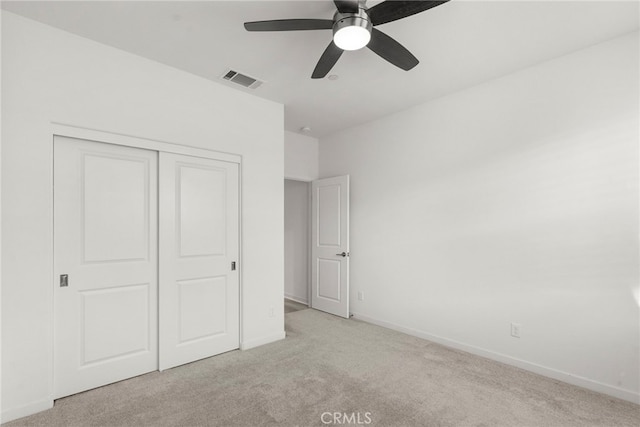 28600 Foothill Way, Saugus, CA 91350 - unfurnished bedroom featuring light carpet, a closet, baseboards, and ceiling fan