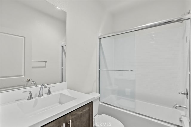 28600 Foothill Way, Saugus, CA 91350 - full bath with toilet, shower / bath combination with glass door, and vanity