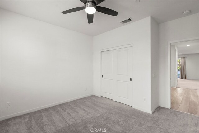 28600 Foothill Way, Saugus, CA 91350 - unfurnished bedroom featuring carpet floors, baseboards, a closet, and ceiling fan