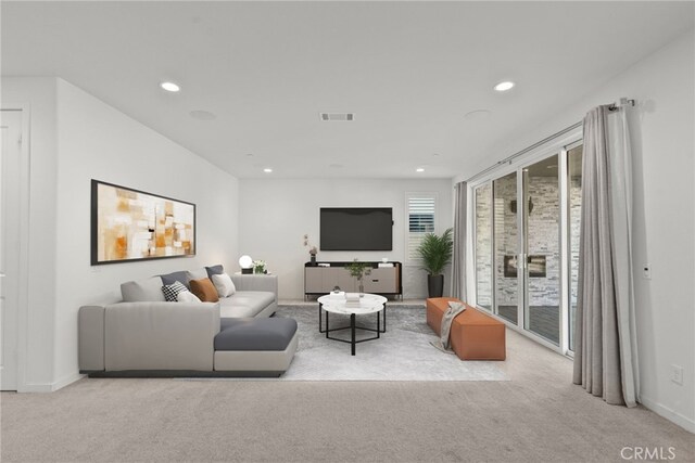 28600 Foothill Way, Saugus, CA 91350 - living area with carpet, recessed lighting, and baseboards