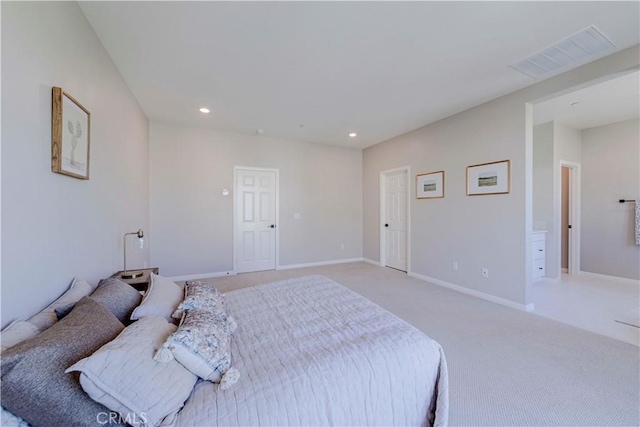 1705 Almond Tree Pl, Upland, CA 91784 - bedroom featuring light colored carpet, recessed lighting, and baseboards