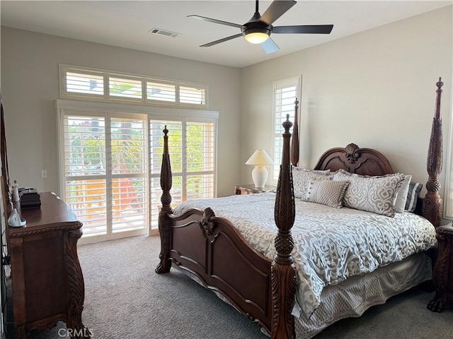 1145 Oakmont Pl, Nipomo, CA 93444 - carpeted bedroom with access to exterior and ceiling fan