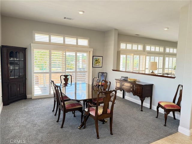 1145 Oakmont Pl, Nipomo, CA 93444 - dining room featuring carpet flooring, baseboards, and recessed lighting