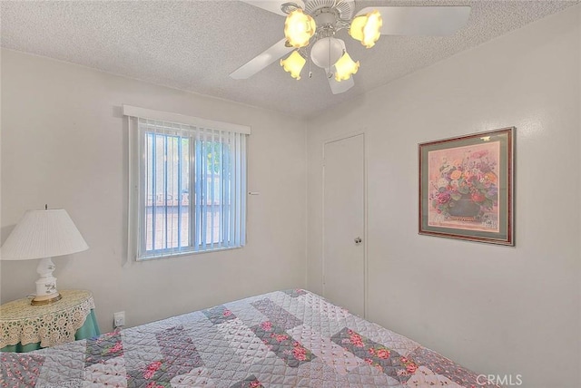18021 E Cypress St, Covina, CA 91722 - bedroom featuring a ceiling fan and a textured ceiling