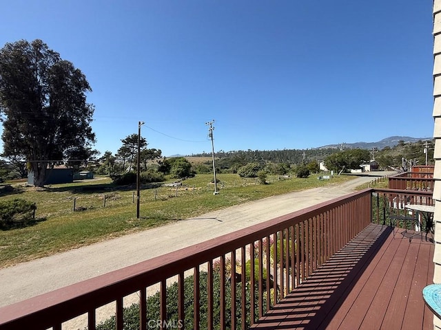 540 Pico Ave Unit 110, San Simeon, CA 93452 - wooden deck with a mountain view