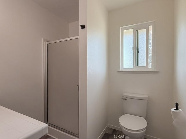 540 Pico Ave Unit 110, San Simeon, CA 93452 - full bath with a stall shower, baseboards, and toilet