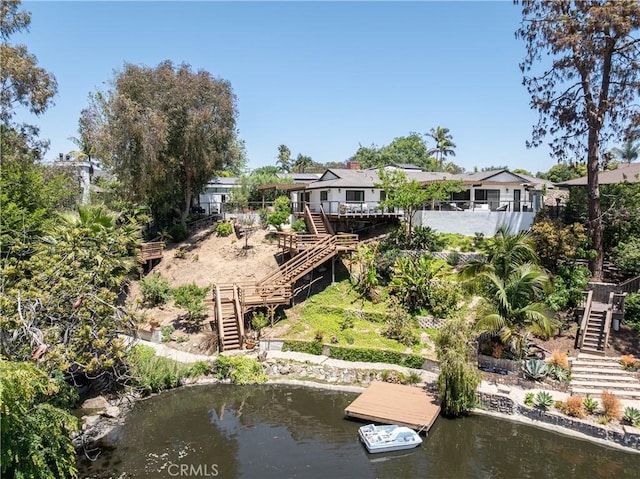 2315 Heather Ln, Newport Beach, CA 92660 - back of house with stairway