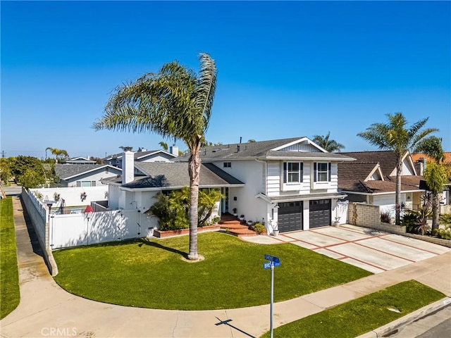 17252 Breda Ln, Huntington Beach, CA 92649 - view of front facade with an attached garage, driveway, and stucco siding