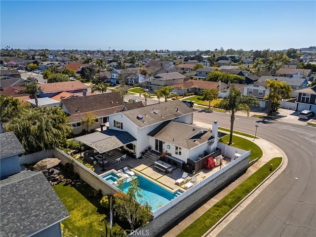 17252 Breda Ln, Huntington Beach, CA 92649 - aerial perspective of suburban area with a pool