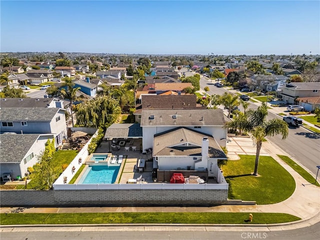 17252 Breda Ln, Huntington Beach, CA 92649 - aerial perspective of suburban area with a pool area