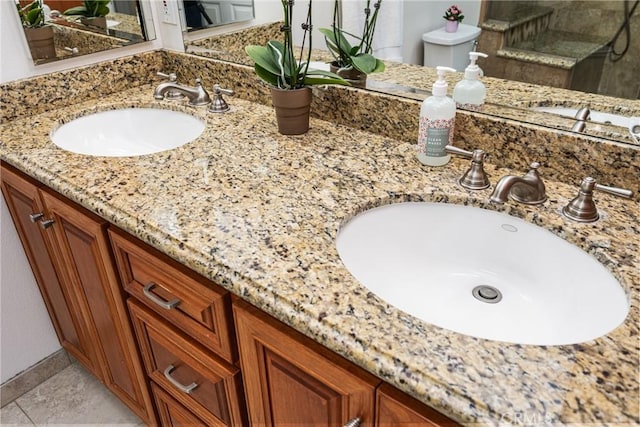 17252 Breda Ln, Huntington Beach, CA 92649 - full bathroom featuring double vanity