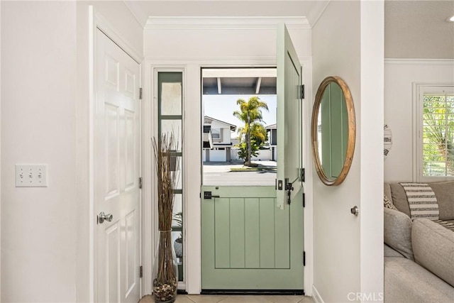 17252 Breda Ln, Huntington Beach, CA 92649 - foyer with crown molding and baseboards