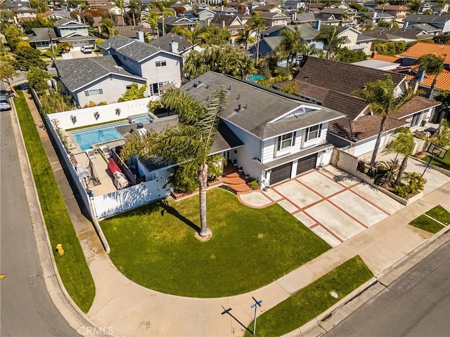 17252 Breda Ln, Huntington Beach, CA 92649 - aerial perspective of suburban area featuring a pool area